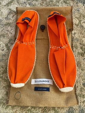 D.S. Dundee Orange Canvas Espadrilles 43